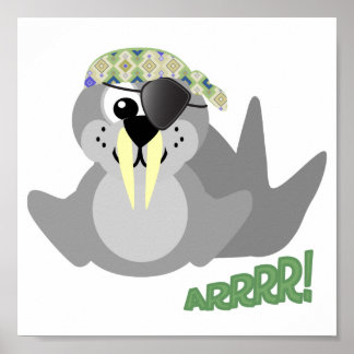 Cute Goofkins pirat valrus Poster