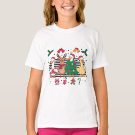 Cute Goose and Reindeer Christmas Crew T Shirt