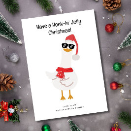 Cute Goose i julklapp - roligt Helgdag Card Julkort