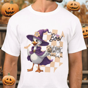 Cute Goose Witch Shirt Pastel Halloween Tee