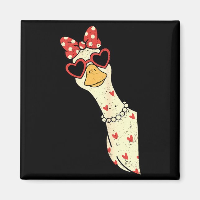 Cute Goose Xoxo Be Mine Happy Valentine's Day Wome Magnet (Framsidan)