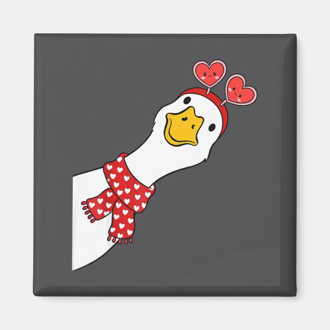 Cute Goose Xoxo Be Mine Happy Valentine's Day Wome Magnet (Framsidan)
