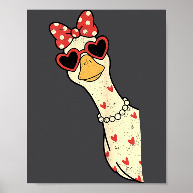 Cute Goose Xoxo Be Mine Happy Valentine's Day Wome Poster (Framsidan)