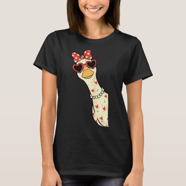 Cute Goose Xoxo Be Mine Happy Valentine's Day Wome T Shirt (Framsida)