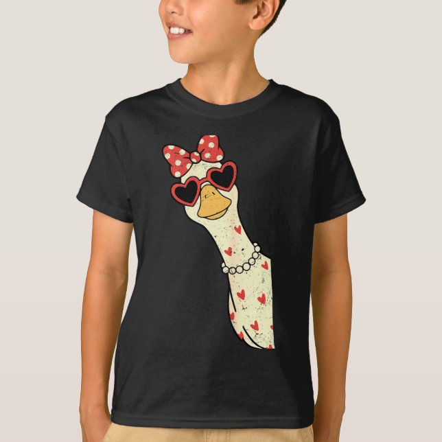 Cute Goose Xoxo Be Mine Happy Valentine's Day Wome T Shirt (Framsida)