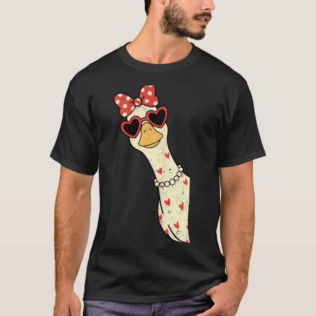 Cute Goose Xoxo Be Mine Happy Valentine's Day Wome T Shirt (Framsida)