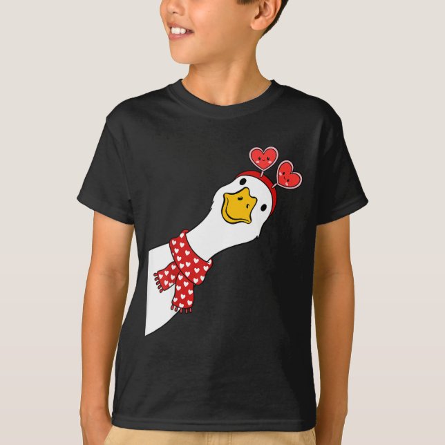 Cute Goose Xoxo Be Mine Happy Valentine's Day Wome T Shirt (Framsida)