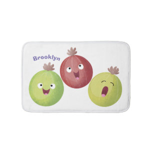 Cute gooseberry trio singel tecknad badrumsmatta