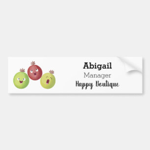 Cute gooseberry trio singel tecknad bildekal