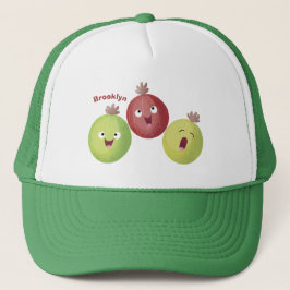 Cute gooseberry trio singel tecknad keps