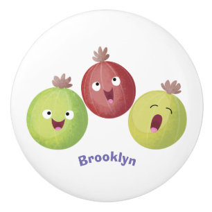 Cute gooseberry trio singel tecknad knopp