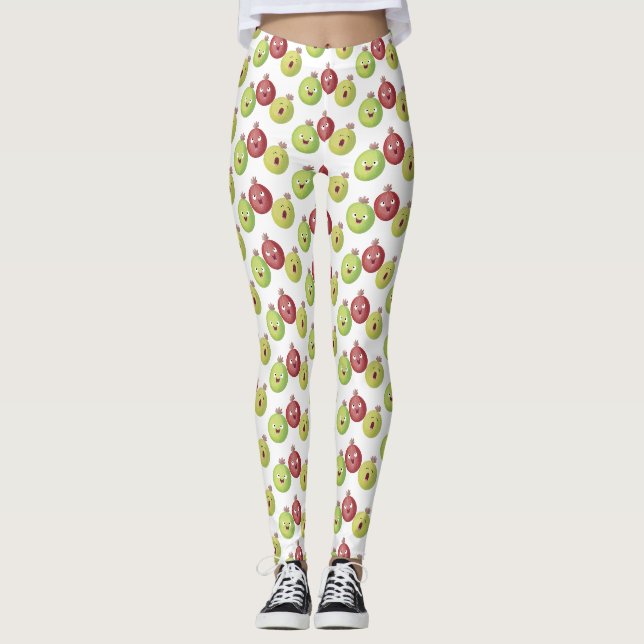 Cute gooseberry trio singel tecknad leggings (Framsida)