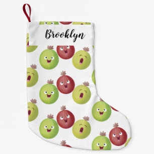 Cute gooseberry trio singel tecknad liten julstrumpa