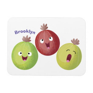 Cute gooseberry trio singel tecknad magnet
