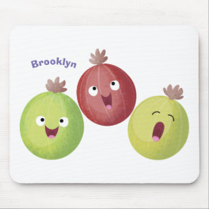 Cute gooseberry trio singel tecknad musmatta