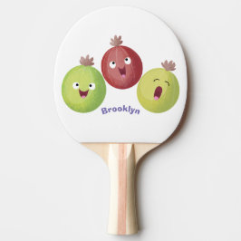 Cute gooseberry trio singel tecknad pingisracket