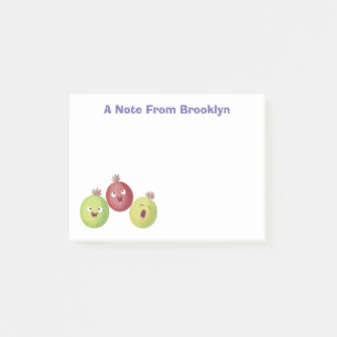 Cute gooseberry trio singel tecknad post-it block