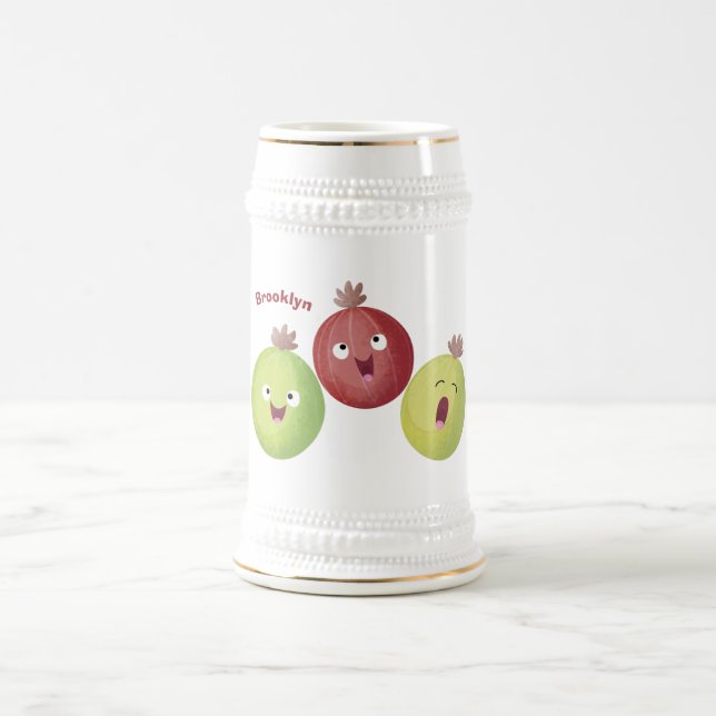 Cute gooseberry trio singel tecknad sejdel (Center)