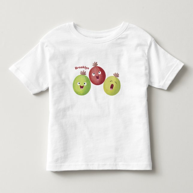 Cute gooseberry trio singel tecknad t shirt (Framsida)