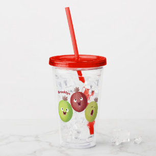 Cute gooseberry trio singel tecknad take away mugg