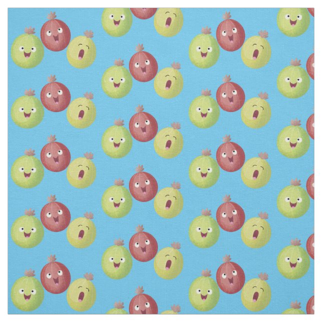 Cute gooseberry trio singel tecknad tyg (Provkarta)