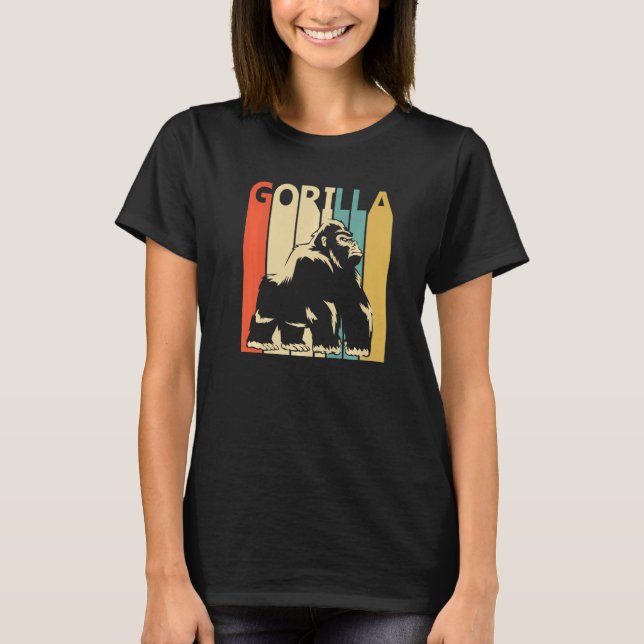 Cute Gorilla Animal T Shirt (Framsida)