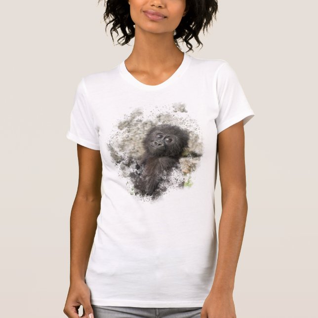 Cute Gorilla Baby T Shirt (Framsida)