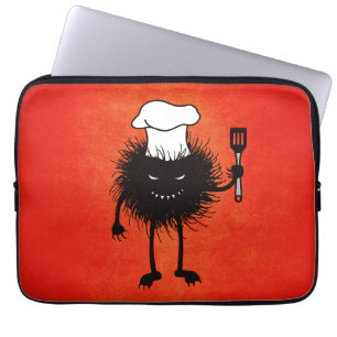Cute Goth Chef Funny Cooking Character Laptop Fodral