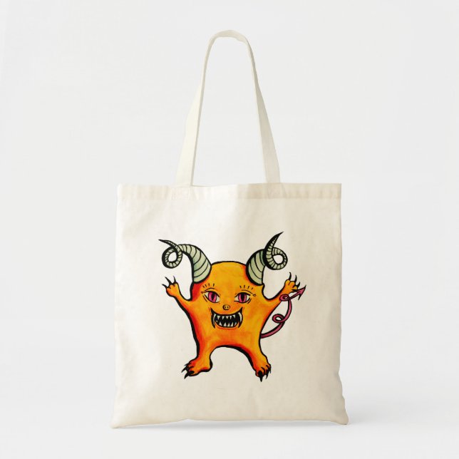 Cute Goth Demon-tecken Tygkasse (Framsidan)