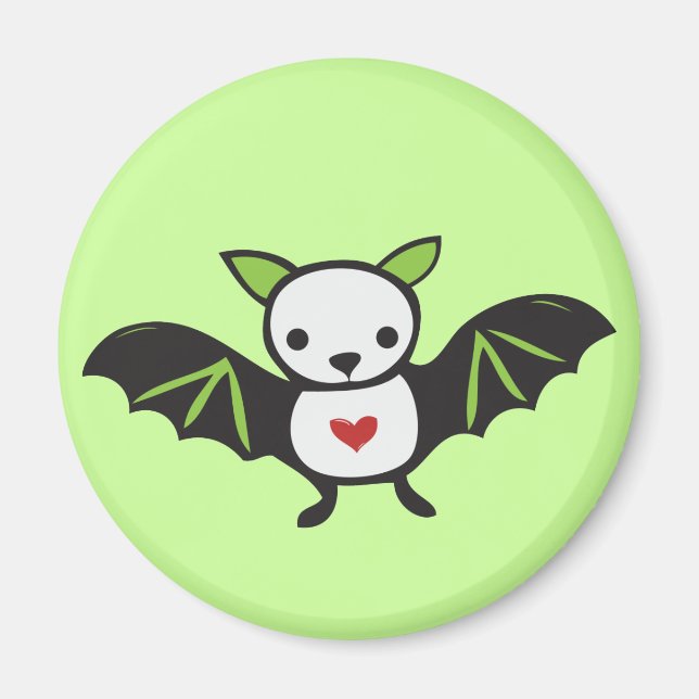 Cute Goth Fladdermus Magnet (Framsidan)