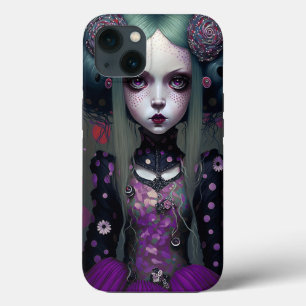 Cute Goth Girl Lila Black Fantasy Art