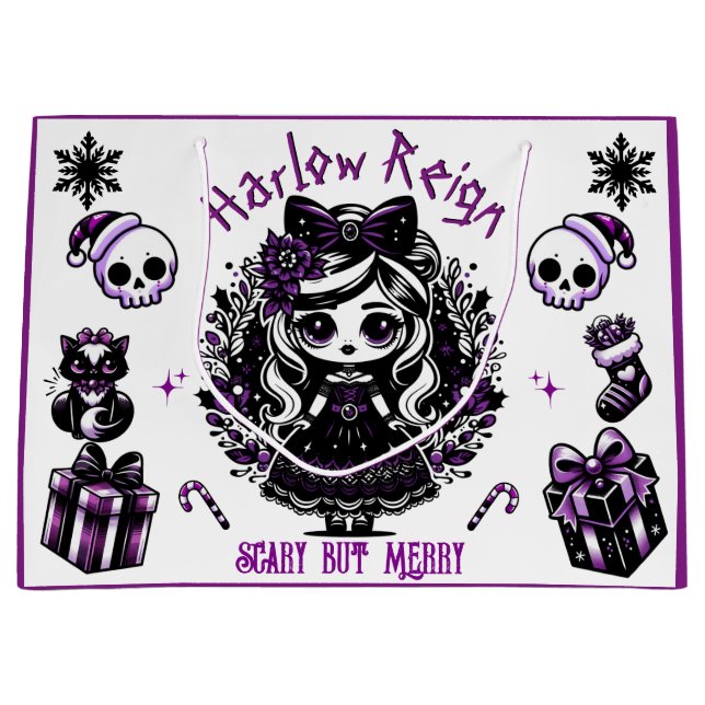 Cute Goth Girl Lila & Black gotin jul (Framsidan)