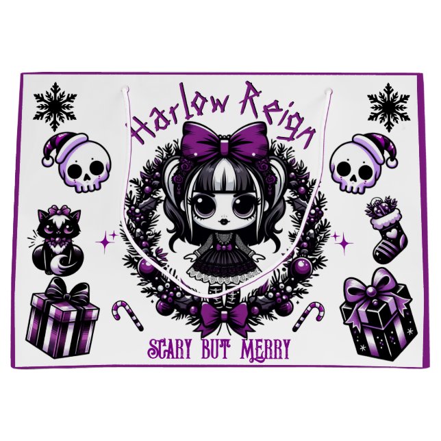 Cute Goth Girl Lila & Black gotin jul (Framsidan)