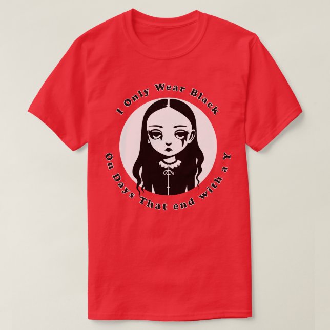 Cute Goth Girl T Shirt (Design framsida)