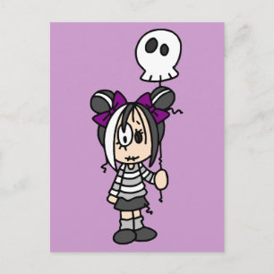 Cute Goth Girl Vykort