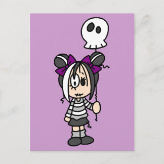 Cute Goth Girl Vykort
