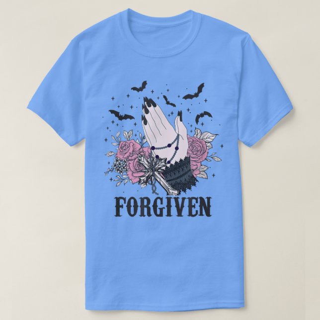 Cute Goth Halloween Costume Hand Forgiven Goth EMO T Shirt (Design framsida)