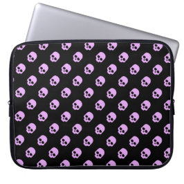 Cute Goth Rosa Döskallar Laptop Fodral