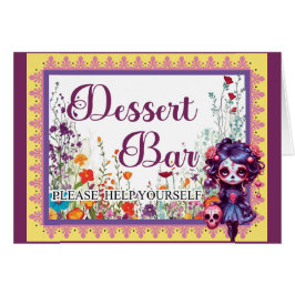 Cute Gothe Garden Sugar Skull Desert Pub OBS Kort