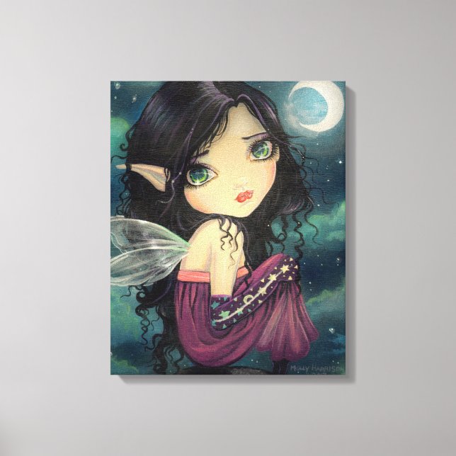 Cute Gothic Big Öga Fairy Fantasy Art Canvastryck (Framsida)