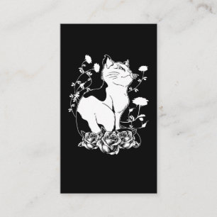 Cute Gothic Cat Ro Pastel Goth Kitten Visitkort