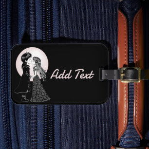 Cute Gothic Emo Kids Kiss Valentine Day Bagagebricka