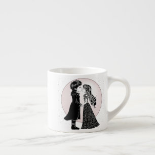 Cute Gothic Emo Kids Kiss Valentine Day Espressomugg