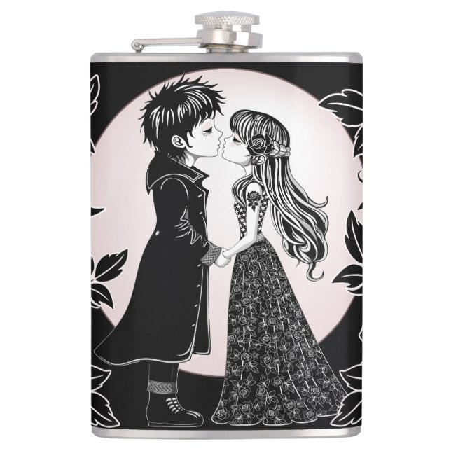Cute Gothic Emo Kids Kiss Valentine Day Fickplunta (Framsidan)