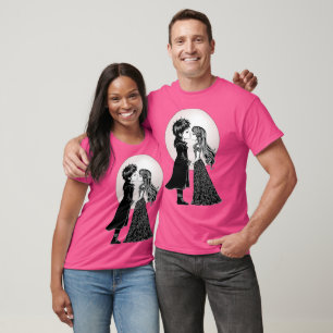 Cute Gothic Emo Kids Kiss Valentine Day T Shirt