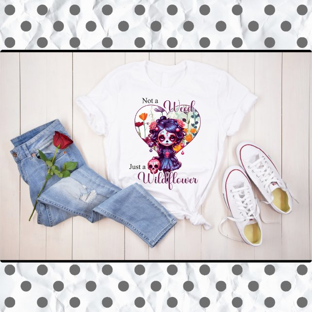 Cute Gothic Garden Sugar Skull T Shirt (Skapare uppladdad)