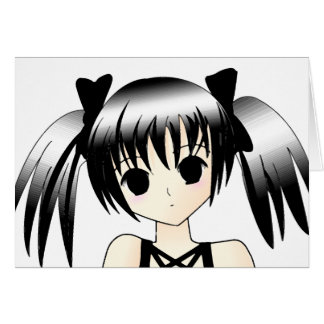 Cute Gothic Girl Hälsningskort
