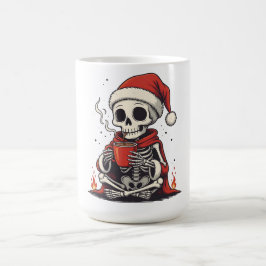 Cute Gothic Skeleton Santa Cocoa - Christmas shirt Kaffemugg