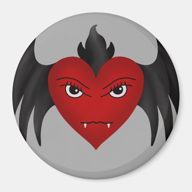 Cute gothous winged vampyr eart magnet (Framsidan)