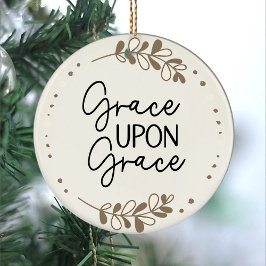 Cute Grace Grace-skripttypografi Christian Julgransprydnad Keramik